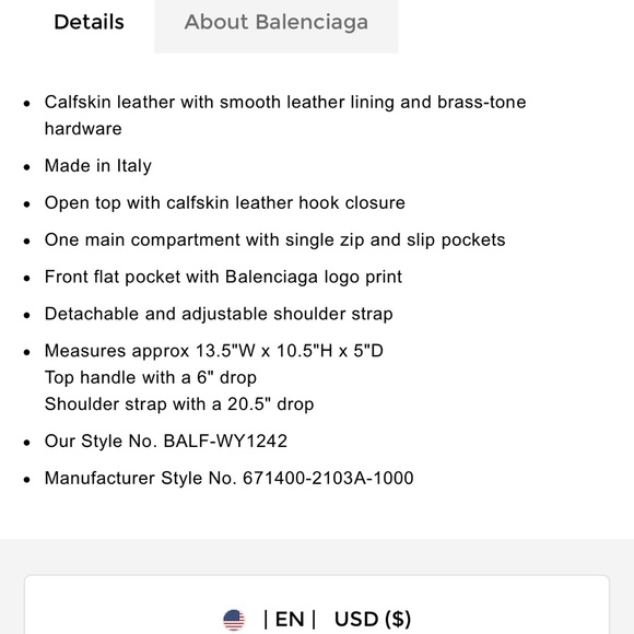 Authentic NWT Balenciaga Tote - Picture 10 of 10